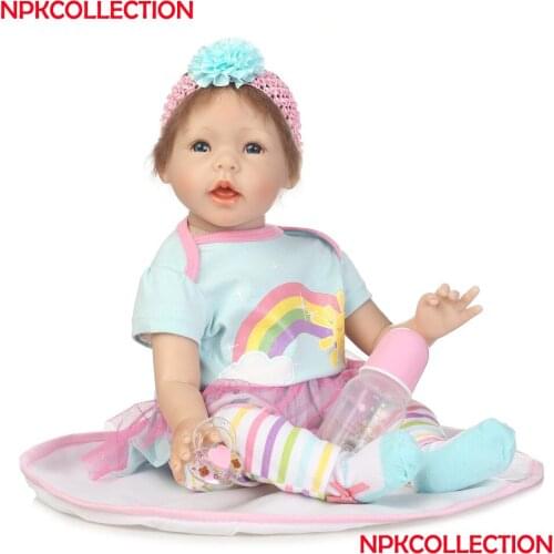 55cm Silicone Reborn realistic early educational dolls for Children House Play popular Bedtime Doll birthday Xmas Toys presents