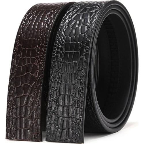 New Mens Real Belt Body Automatic Button No Head Trouser Belt Mens Business Leather Belt Designer Belts Men High Quality