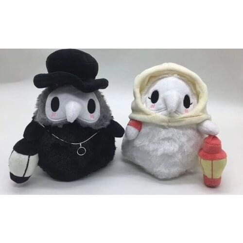 20cm Luminous Animal Cartoon Plague Doctor Beak Stuffed Plush Toy Dolls Halloween Plush Toys Gifts