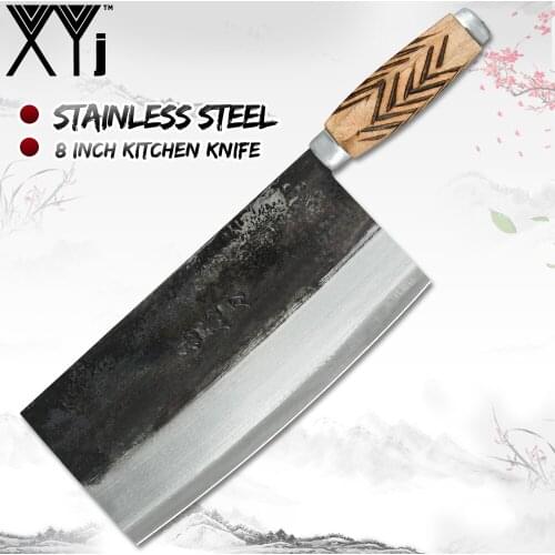 XYj Great Quality Stainless Steel 8 Icnh Forged Kitchen Cooking Chef Knife Slicing Cutting Slaughtering Tool Cooking Accessory