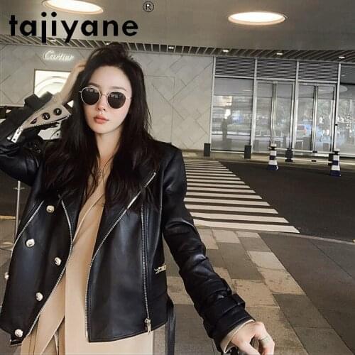 Leather for Jackets Women Autumn Spring 2021 Genuine Sheepskin Jacket Woman Real Skin Coats Cloth Cuero Genuino TN407
