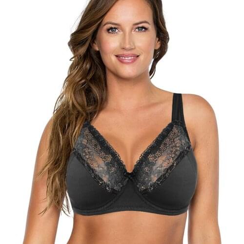 Plus Size Bra Top Womens Beauty Lace Thin Padded Full Figure Underwire Bras for Women 40 42 44 46 48 50 52 DD DDD E F FF G Cup