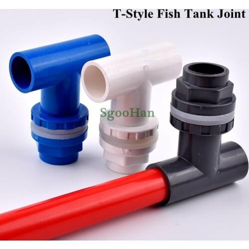 1~20pcs ID 20mm T Style PVC Pipe Aquarium Fish Tank Connector Overflow Thread Water Tank Supply Accessories Joint