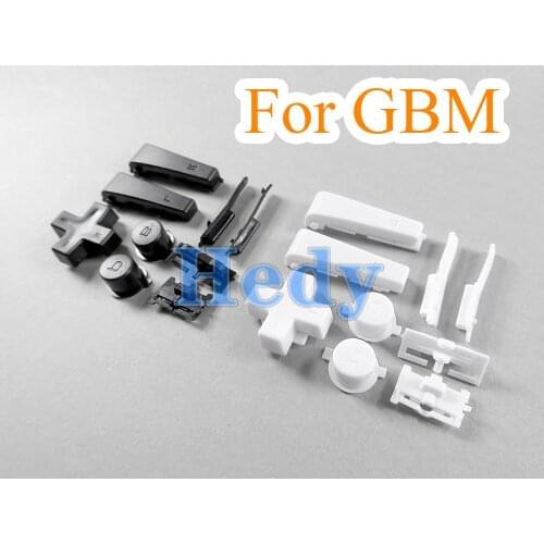 10sets Plastic Full Buttons Set Power On Off SP R L A B D-Pad Buttons For Nintend GBM Console Shell Button Keys Replacement