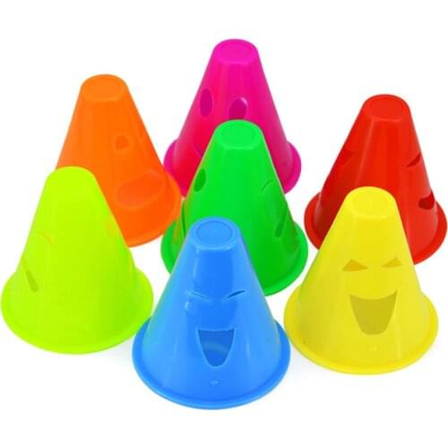 10Pcs/Set Hollow Windproof Sport Football Soccer Rugby Training Cone Cylinder Outdoor Football Train Obstacles Roller Skating