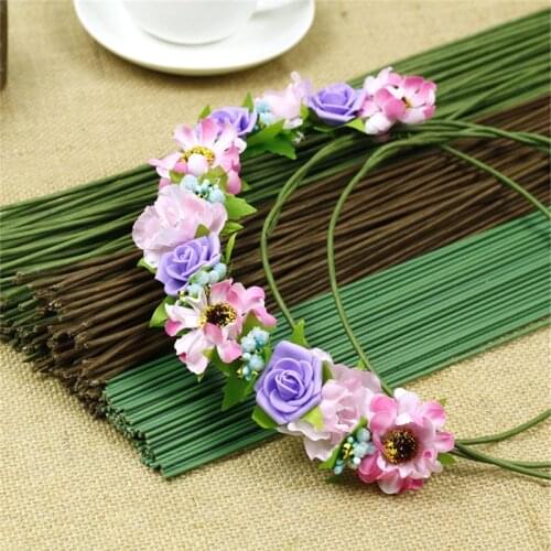 100pcs artificial fine branch wire for DIY nylon socks flower flower rod ring production