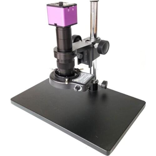 16MP HDMI video USB Electronic Microscope Camera +10X-180X 10X-300XC-Mount lens +56 Led ring lights microscope Phone repair