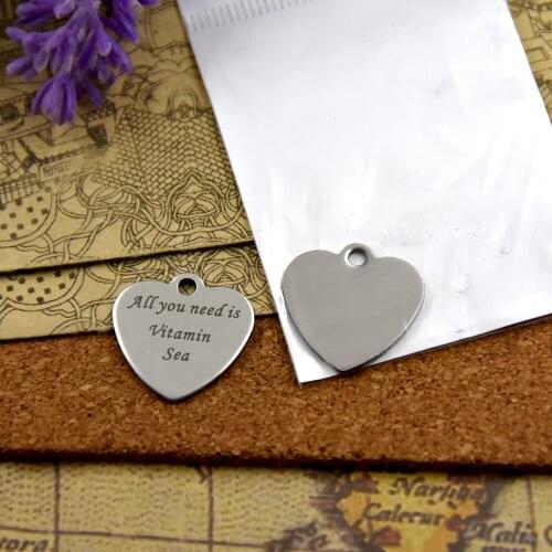 20pcs--stainless steel charms"all you need is vitamin sea"5 style for choosing DIY Charms pendants