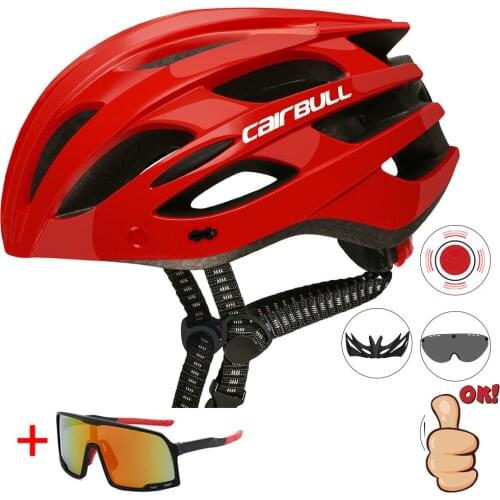 2021 Cairbull Cycling Helmets Safety Tail Light Goggles Intergrally-molded Bicycle Cap Road Bike MTB Helmet XC Cascos Ciclismo