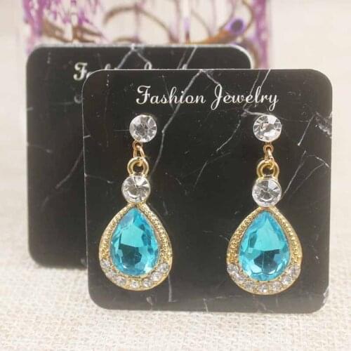 5*5cm colorful print earring package tag card marble design earring card flower pattern drop earring packing card 100pcs/lot