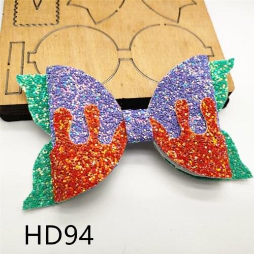 5inch custom big bow ice cream cutting die wooden mold HD94