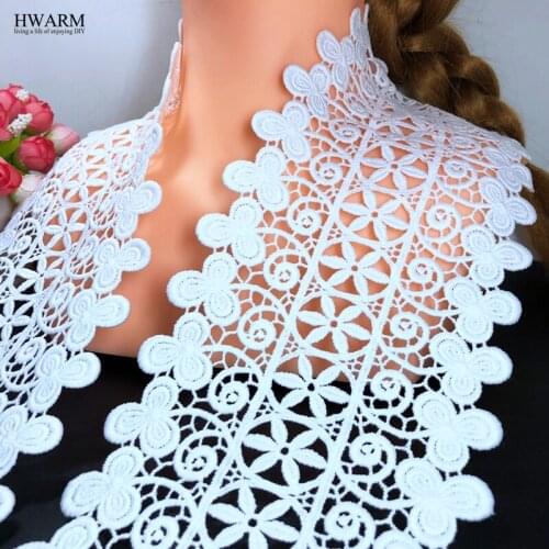 5yard 12cm white Prunus deltoides wedding decoration african lace fabric trim DIY sewing Milk silk water soluble embroidery mesh