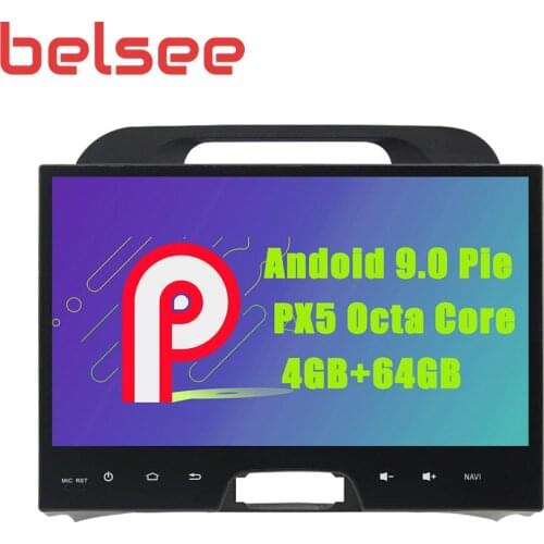 Belsee for Kia Sportage Android 9.0 Car Radio stereo head unit Octa Core 4GB Ram GPS Navigation WiFi Bluetooth IPS Screen
