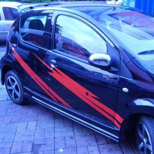 Car Decal Racing Stripe 60'' for YARIS Vinyl Graphics Side Door stickers ZC625