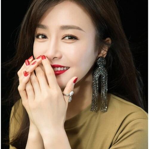 Long Tassels Shape Fashion Arched Earrings Woman Grace Delicate Geometry Charm of South Korea Young girl Jewellery Gift