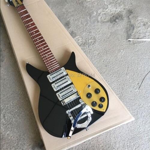 Stock, ricken- backer 325 electric guitar 3 piece of pick-up, real photos, free shipping Solid wood, guitar, gold plate