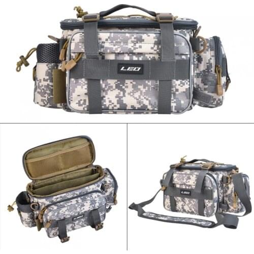 Camouflage Carp Fishing Bag Multifunctional Waterproof Outdoor Waist Shoulder Bag Case Reel Lure Camera Storage Bag