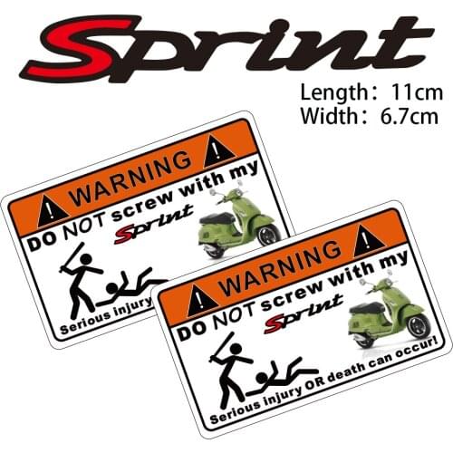 KODASKIN 2 Pieces Do Not Screw Warning Sticker Decal for Vespa Sprint