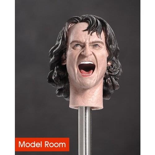 1/6 Joker Joaquin Laughing Head Sculpt PVC Crazy Clown Head Carving Model Fit 12'' Male Soldier Action Figure Body