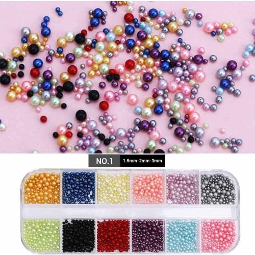 Mixed size Round No Hole Imitation pearl ABS Pearl Beads Decoration Diy Jewelry headwear Necklace Jewelry Making Accessories