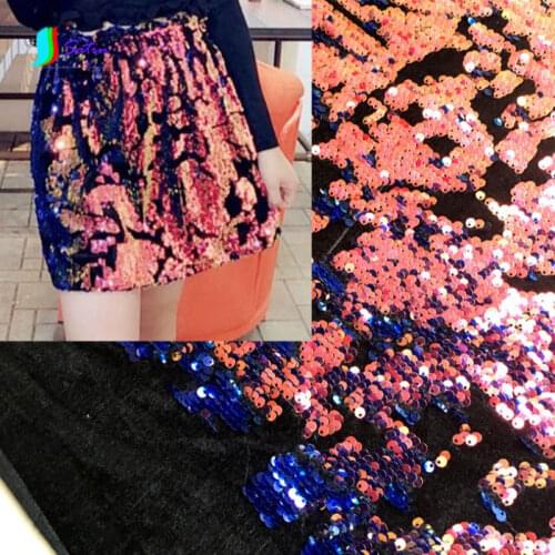 Fashion Flannel Bottom Beads Embroidered Sequin Embroidery Cloth Dress Color Laser Squandering Texture Fabric Width 130cm S023M