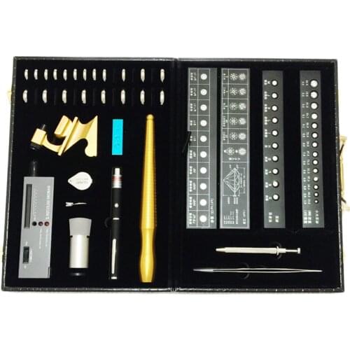 Diamond Detection Tool Set HK Ring Sizer Mandrel Stick Jewelry Loupe Gemstones Grabbing Catcher Tweezers