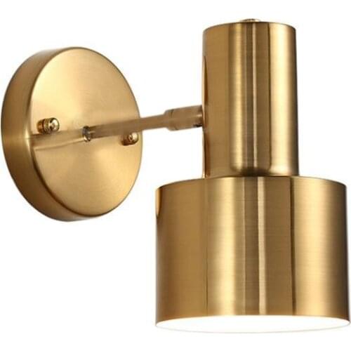 New Nordic Bedroom Bedside Wall Lamp Gold Simple Modern Living Room Aisle Bathroom Wall Lamp