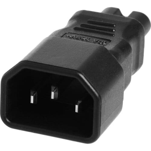 OOTDTY IEC 320 Kettle 3-Pin C14 Male To C7 Female Power Converter Adapter Plug-Socket Dropshipping