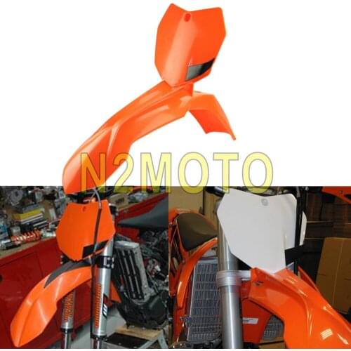 Orange Motorcycles Front Fender Mudguard Front Number Plate Motorcross for 250 SX-F 250 XCF-W 450 SX-F 2013-2015