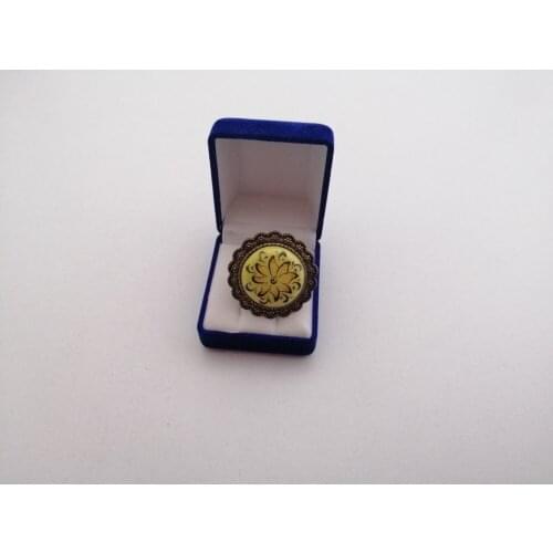 Adjustable ring with decorative tile stone ring rings rings for women gothic jewelry jewelery vintage valentines day gift tile