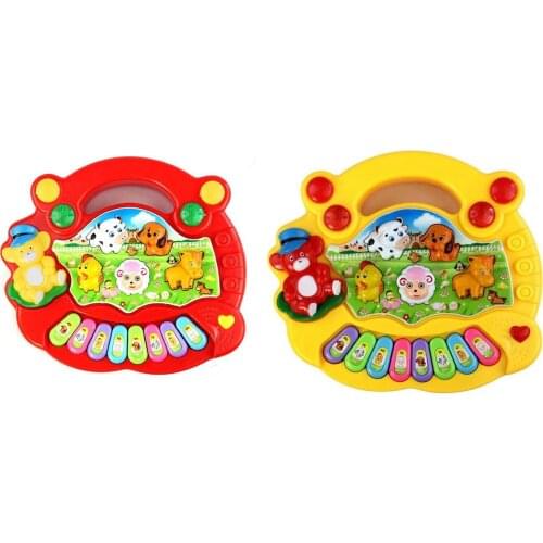 Retail 2 Pcs Early Education 1 Year Olds Baby Toy Animal Farm Piano Music Developmental Toys Baby Musical Instrument for Childre