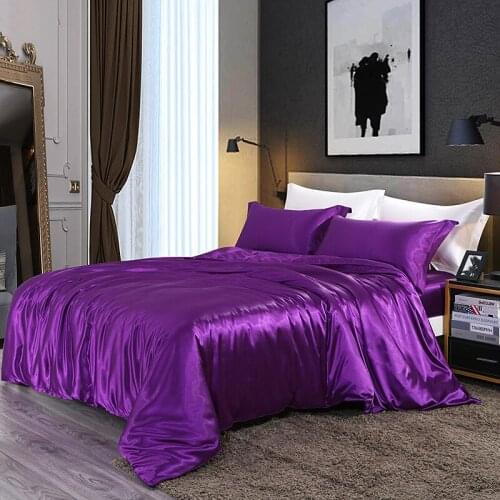 2021 New Silk Four-Piece Silky Nude Sleeping Mulberry Silk Quilt Satin Quilt Cover Bed Sheet Pillowcase Lce Silk Bedding Suits