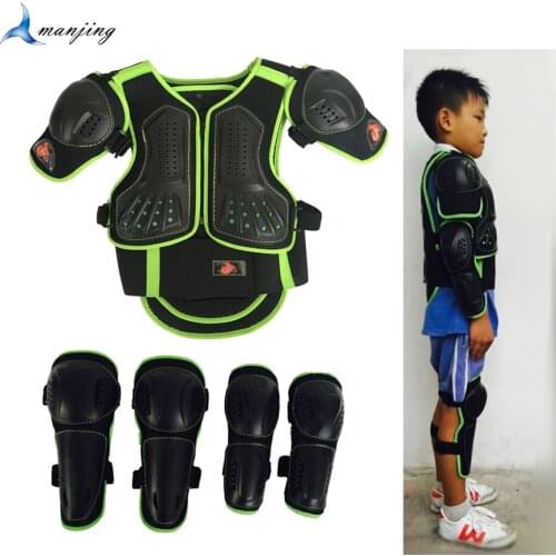 Universal 4-16 years Youth Child Kids Full Body Protect Vest Armor Motocross Cycling Skiing Skating Scooter elbow Knee guard