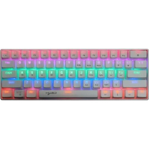 61 Key Mechanical Keyboard RGB Backlight USB Wired Game Keyboard Ergonomic Game Keyboard Suitable for PC Gamers