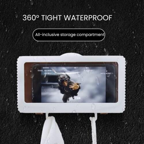 Punch-free Waterproof Box Wall-mounted Mobile Phone Holder All-inclusive Sealed Protective Sleeve Bathroom Shower Accessories