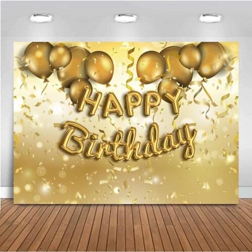 Happy Birthday Balloons Champagne Graduation Party Photography Background Celebration Banner Decoration Photographic Backdrops