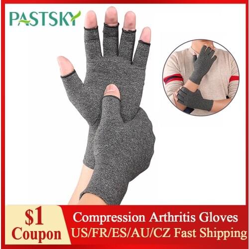 1 Pair Compression Arthritis Gloves Wrist Support Cotton Joint Pain Relief Hand Brace Care Unisex Wristband Compression Gloves