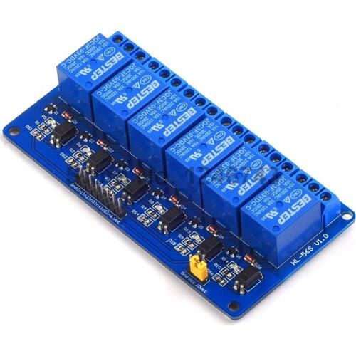 1PCS 6 Channel 3V Relay Module Optocoupler Isolation Low Level Trigger for Arduino