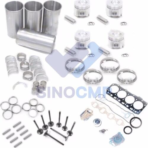 4TNE88 Engine Overhaul Rebuild Kit For Forklift Komatsu C58UUX Kobelco SK045SR SK45 Excavator SkidSteer