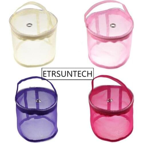 50pcs Knitting Yarn Storage Bag Case Yarn Drum Womens Crochet Hook Thread Pouch Round Mesh DIY Knitting Crochet Tote Bag