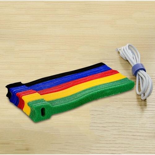 50pcs T-type Cable Tie Wire Colorful Computer Data Cable Reusable Cord Organizer Wire Power Cable Tie Straps 15*1.2cm