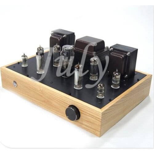 6BQ7 push 6BQ5 6P14 EL84 single-ended tube amplifier, tube power amplifier finished machine, with 6E2 cat eye level indicator
