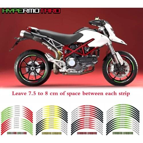 Racing Accessories Wheel Tire Rim Creative Decal Emblem Motorcycle custom Reflective Sticker For DUCATI HYPERMOTARD hypermotard
