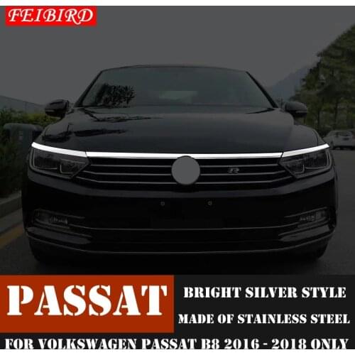 Auto Styling For Volkswagen Passat B8 2016 2017 2018 Front Hood Engine & Front Head Light Lamp Eyelid Eyebrow Cover Trim