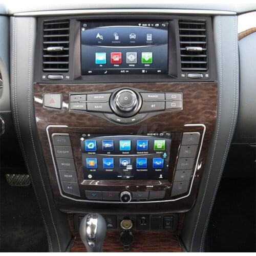Dual screen Android Car Radio For Nissan Patrol Y62 infiniti QX80 2010-2020 car stereo multimedia player support Wireless caplay