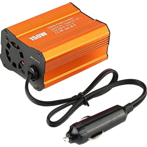 150W Power Inverter DC 12V to 220V AC Car Inverter with 2.0A Dual USB Car Adapter