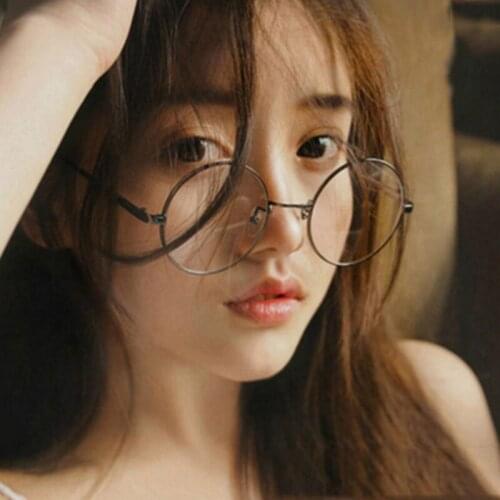 Elbru Retro Fashion Round Myopia Glasses Women&Men Metal Clear Lens Short-sight Eyeglasses Vintage Eyewear Diopters -1.0 -4.0