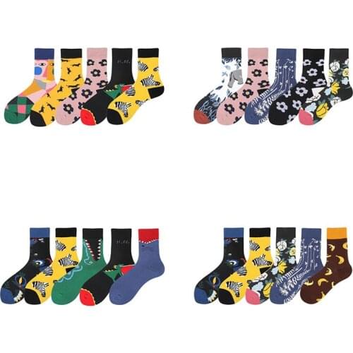 Cotton Tide Female High Tube Socks Tide Couple Models Wild European and American Street Long Crew Hip Hop Harajuku Women Socks