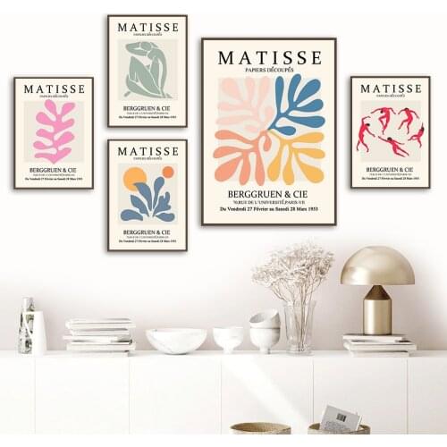 Picasso Matisse Coral Sun Girl Abstract Wall Art Canvas Painting Nordic Posters And Prints Wall Pictures For Living Room Decor