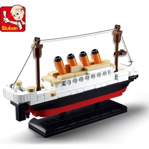 194Pcs Titanic RMS Ship Boat Model Building Blocks Sets Friends DIY Kids Creator Bricks City DIY Educational Toys for Kids